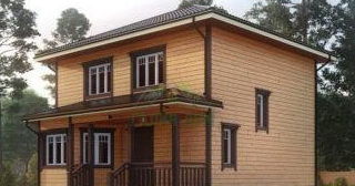Двухэтажный дом из бруса в Юрге от Строй-Юрг - строительство от 134615 руб.