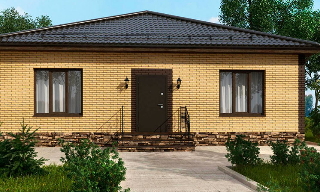 Проекты одноэтажных домов из кирпича | Строй-Юрг - Юрга от 3625 рублей